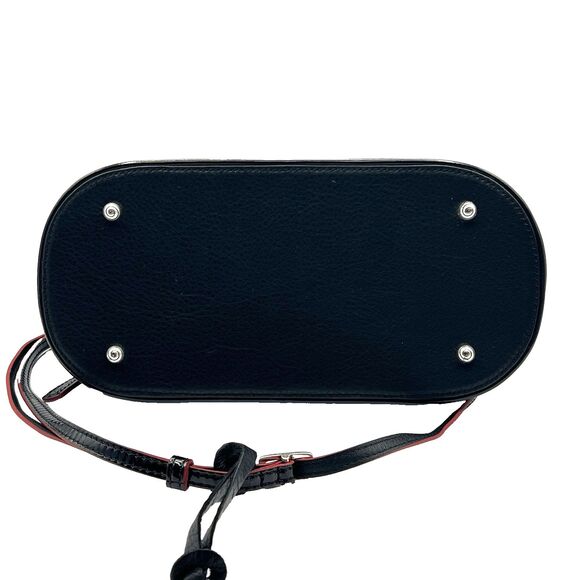 City Block Collection Brighton Black Leather Python Frame Purse Shoulder Strap - Picture 10 of 16